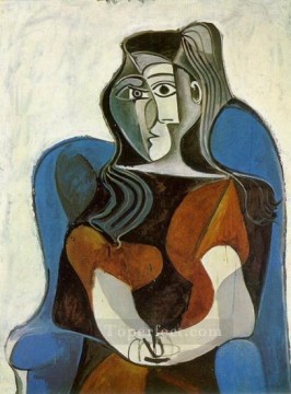 Mujer sentada en un sillón Jacqueline II 1962 Pablo Picasso Pinturas al óleo